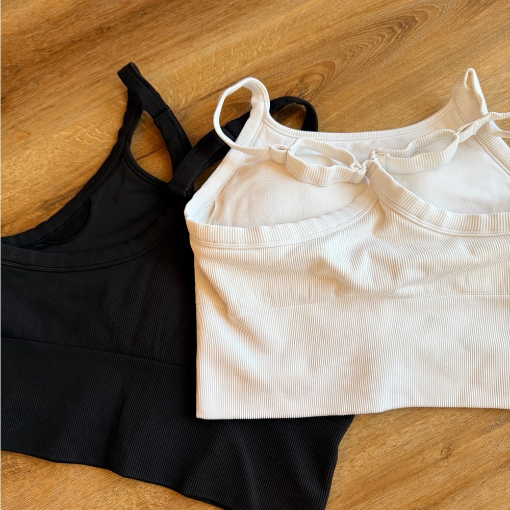 ALO Seamless Ribbed Favorite Bra Tank set of 2 - Picture 2 of 5